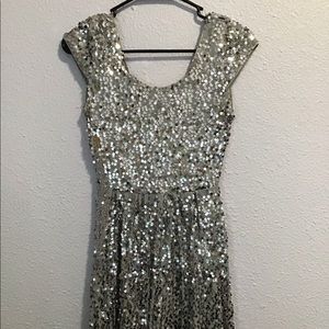 Silver Sequin Dress